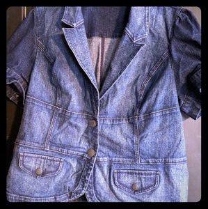 Jean-short sleeved jacket